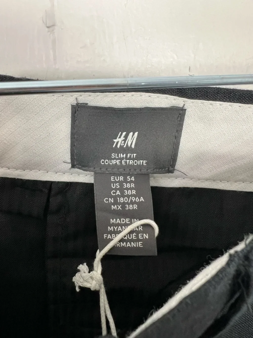 H&M Men's Black Straight Dress Pants